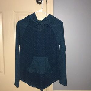 Blue drawstring sweater